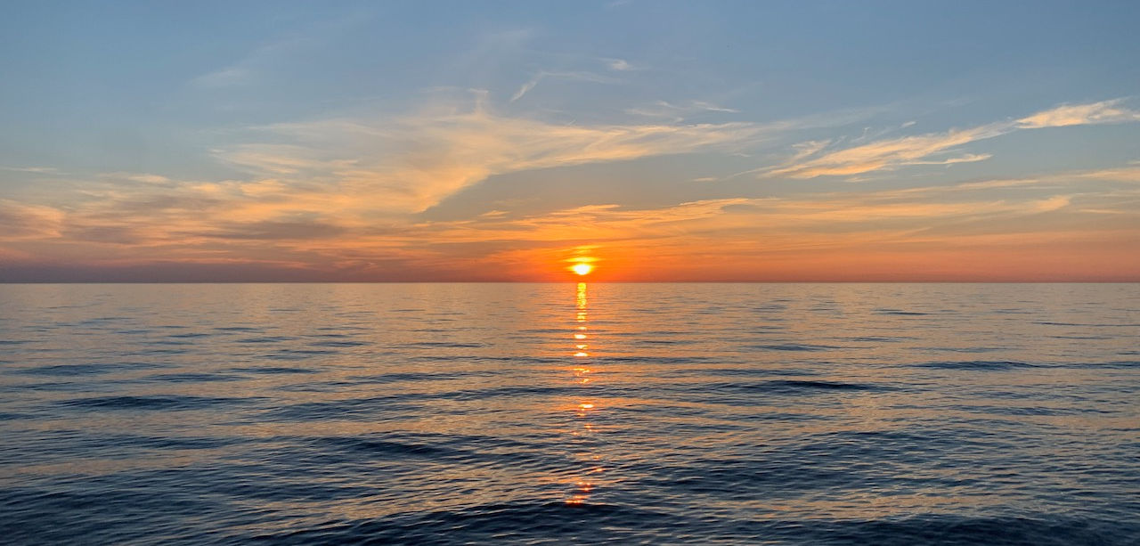 Sunset over Lake Michigan